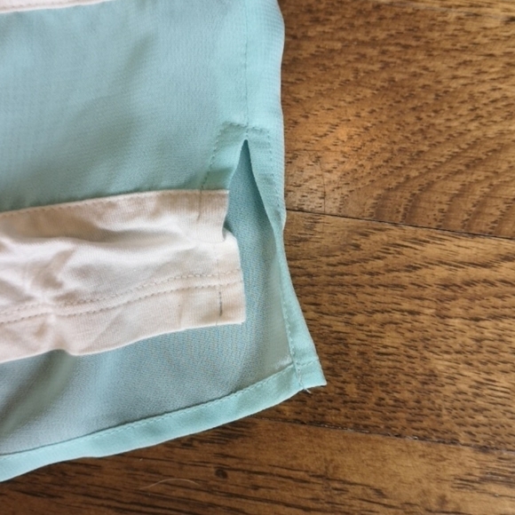 𝅺Ted Baker Shirt Blue Off-White Striped Sheer 2 - Picture 7 of 8